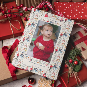 Cartes Pour Fêtes Annuelles 12 Jours de Noël classique photo traditionnelle