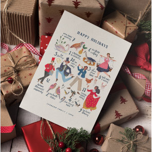 Cartes Pour Fêtes Annuelles 12 Jours de Noël Illustration classique