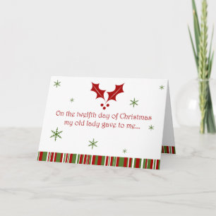 Cartes Pour Fêtes Annuelles 12 Jours d'un Noël cendré