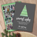 Cartes Pour Fêtes Annuelles 12 Photo - Chaleurest Wishes Christmas Tree Orname<br><div class="desc">CONCEPTION AVANT : Un arbre de Noël moderne et minimal avec un arrière - plan Aquarelle et des ornements. Le salut - les voeux les plus chauds - peut être changé. Une zone de message est également incluse avec une zone pour ajouter une signature de famille et des noms individuels....</div>