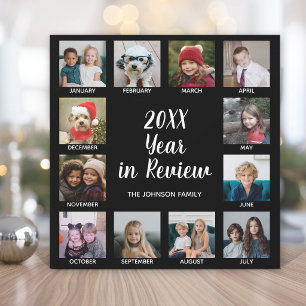 Cartes Pour Fêtes Annuelles 12 photos en collage avec bilan de l'année