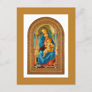 Cartes Pour Fêtes Annuelles 1470 Botticelli Madonna et l'enfant incarné