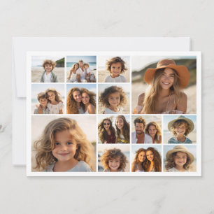 Cartes Pour Fêtes Annuelles 14 Collage de photos - Moderne Minimaliste Blanc