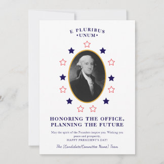 Cartes Pour Fêtes Annuelles 1776 George Washington President's Day Campaign