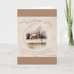 Cartes Pour Fêtes Annuelles 1886 : Une scène hivernale victorienne enneigée