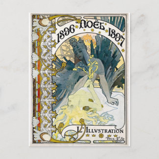 Cartes Pour Fêtes Annuelles 1896 NOEL 1897 Alphonse Maria Mucha