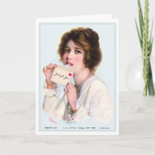 CARTES POUR FÊTES ANNUELLES 1914 ! ! "JUSTE POUR VOUS" VALENTINE SALUT