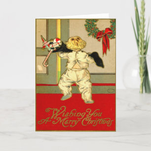 Cartes Pour Fêtes Annuelles 1915 Vintage vous souhaite un joyeux Noël