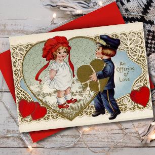 Cartes Pour Fêtes Annuelles 1920s Offre d'amour Vintage Custom Valentine