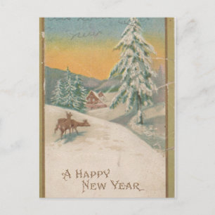 Cartes Pour Fêtes Annuelles 1951 Happy New Year Postcard