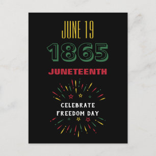 Cartes Pour Fêtes Annuelles 19 juin 1865 Junetten Black History Fireworks