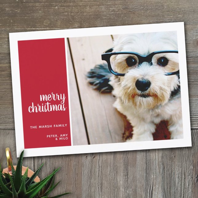 Cartes Pour Fêtes Annuelles 1 Collage photo minima Noël vert de Noël (Créateur téléchargé)