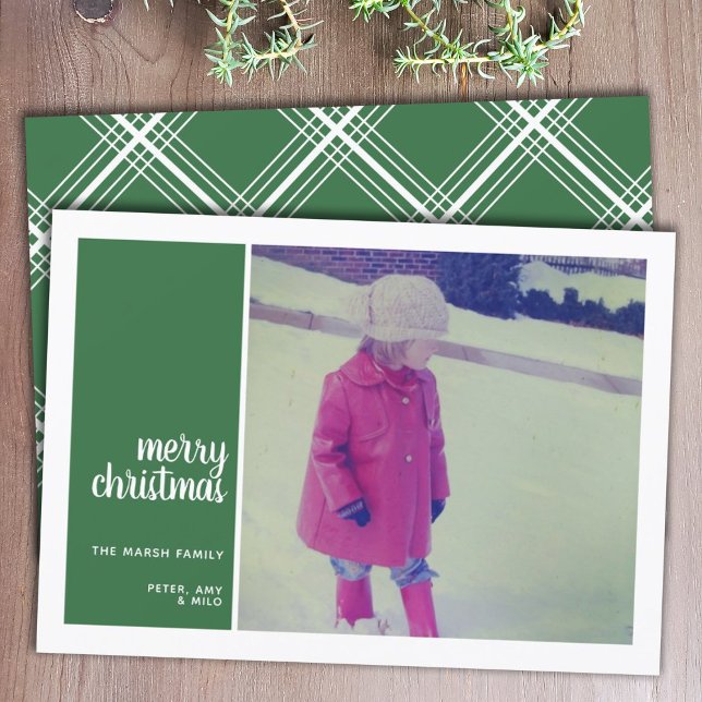 Cartes Pour Fêtes Annuelles 1 Collage photo minimum Noël rouge Noël (Créateur téléchargé)