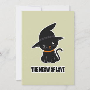 Cartes Pour Fêtes Annuelles 1. joli beau chat noir miaulement d'amour