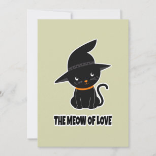 Cartes Pour Fêtes Annuelles 1.mignonne belle chatte noire miow amour  