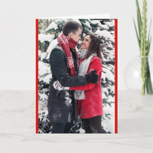 Cartes Pour Fêtes Annuelles 1 ou 2 Photo thème rouge de Noël