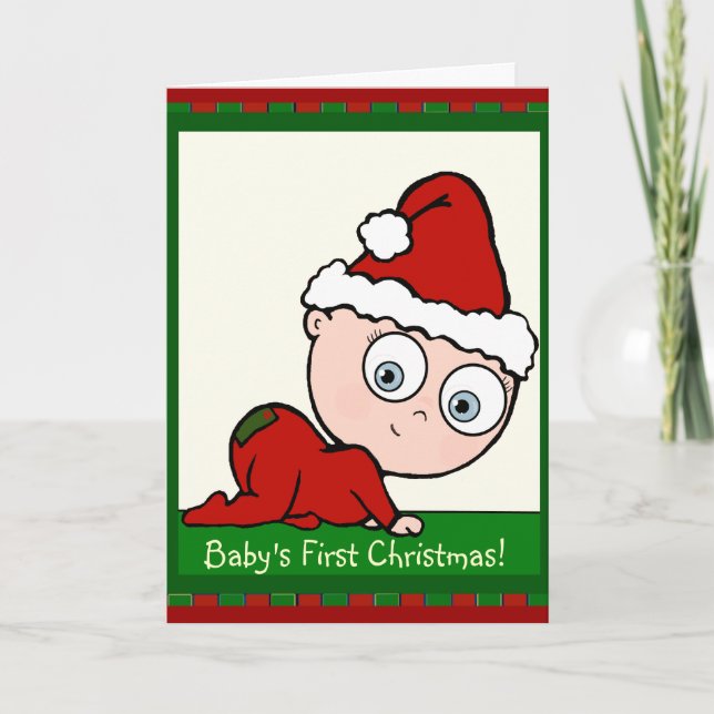 Cartes Pour Fêtes Annuelles 1er Noël du bébé (Devant)