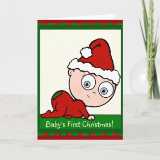 Cartes Pour Fêtes Annuelles 1er Noël du bébé