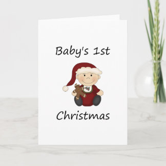 Cartes Pour Fêtes Annuelles 1er Noël du bébé (garçon)