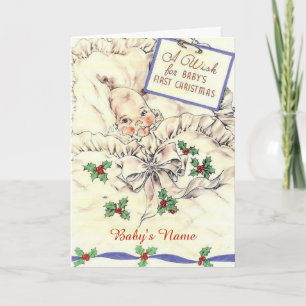 Cartes Pour Fêtes Annuelles 1er Noël du mignon bébé