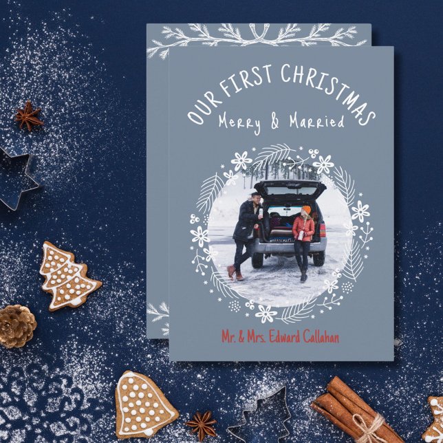 Cartes Pour Fêtes Annuelles 1er Noël Joyeux & Mariés Nouveaux Mauvais Mains (Créateur téléchargé)