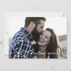 Cartes Pour Fêtes Annuelles 1er Noël Marié Photo Joyeux Noël
