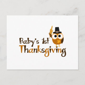 Cartes Pour Fêtes Annuelles 1er Thanksgiving de bébé