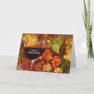 Cartes Pour Fêtes Annuelles 1er Thanksgiving Vin de couple marié