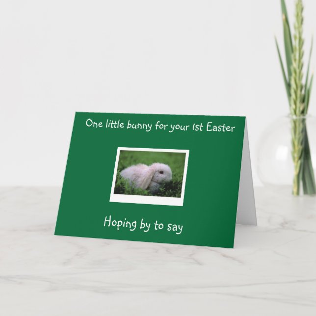 Cartes Pour Fêtes Annuelles "1st Easter" HIPPITY HOPPITY WISHES (Devant)