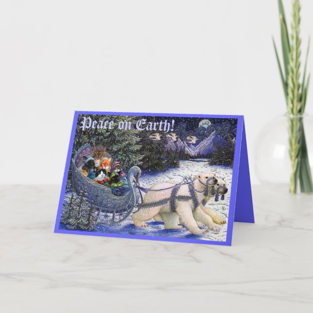 Cartes Pour Fêtes Annuelles 2010XMASCatCard, paix sur terre ! (Devant)