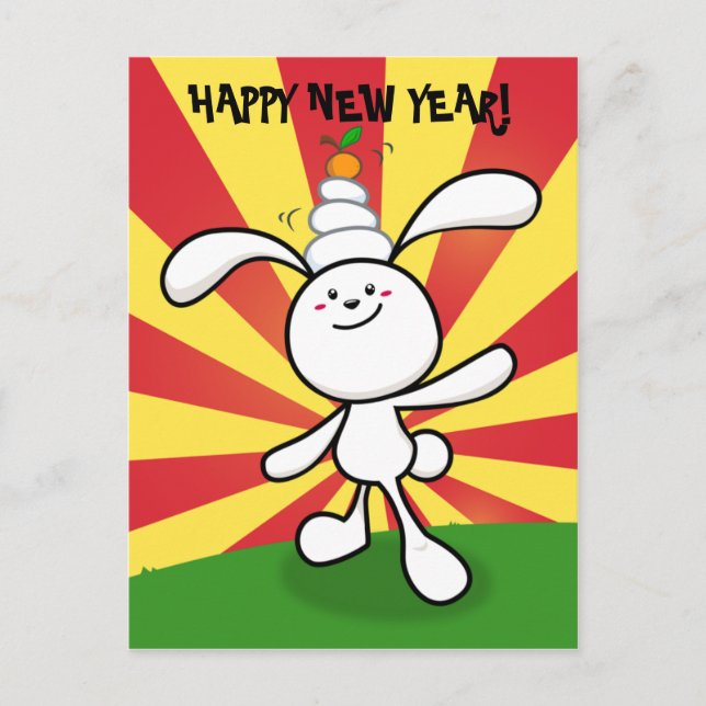 Cartes Pour Fêtes Annuelles 2011 : Year of the Rabbit : Mochi Balance ! (Devant)