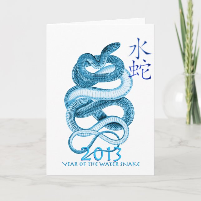 Cartes Pour Fêtes Annuelles 2013 ans du serpent (Devant)