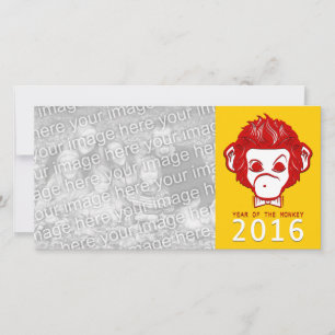 Cartes Pour Fêtes Annuelles 2016 année du singe (bowtie)