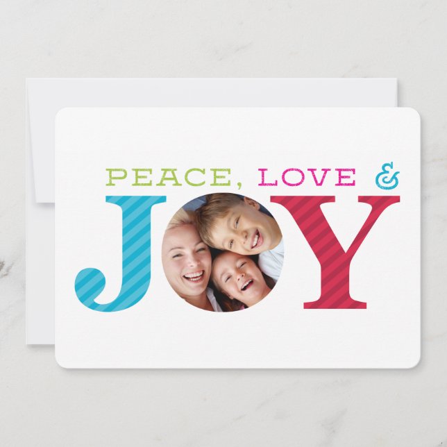 Cartes Pour Fêtes Annuelles 2017 PHOTO VACANCES simple audace joie moderne col (Devant)