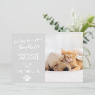 Cartes Pour Fêtes Annuelles 2021 bonne année pensées positives animal drôle