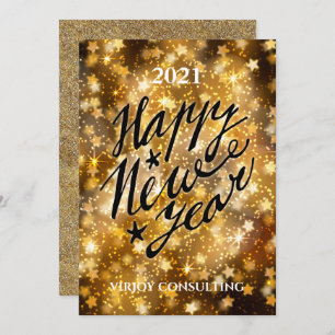Cartes Pour Fêtes Annuelles 2021 NOUVELLE ANNÉE Corporate Business Festive G