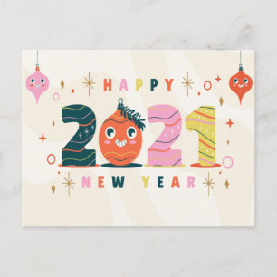 CARTES POUR FÊTES ANNUELLES 2021 NOUVELLE ANNÉE ILLUSTRATION DESIGN