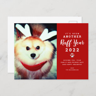 Cartes Pour Fêtes Annuelles 2021 Ruff Année drôle Chien de Noël Photo