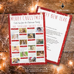 Cartes Pour Fêtes Annuelles 2023 Année en révision 2024 Calendrier 12 Photos R<br><div class="desc">CONTACTEZ LE DESIGNER POUR LE CALENDRIER MIS À JOUR. Envoyez vos voeux de Noël et votre résumé de l'année 2023 ou les temps forts avec une carte de calendrier 2024 année par année avec 12 photos et votre choix de salutations sur le devant et le dos (montré avec MERRY CHRISTMAS...</div>
