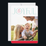 Cartes Pour Fêtes Annuelles 2023 FAMILY PHOTO moderne élégant JOYFUL ment roug<br><div class="desc">par kat massard >>> WWW.SIMPLYSWEETPAPERIE.COM <<< Un design de carte élégant avec la citation "JOYFUL" avec un style de script élégant combiné à la typographie serif, et couleur simple sur le côté arrière, vous donnant l'occasion d'écrire à la main un message personnel. Avec une photo en forme de carré à...</div>