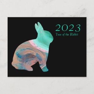 Cartes Pour Fêtes Annuelles 2023 Year of the Rabbit Chinese Zodiac by Janz
