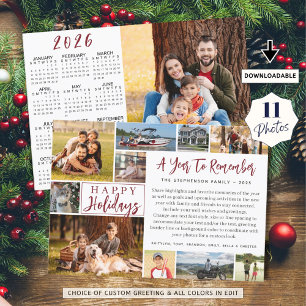 Cartes Pour Fêtes Annuelles 2024 Une année pour se souvenir 11 Photo 2025 Cale