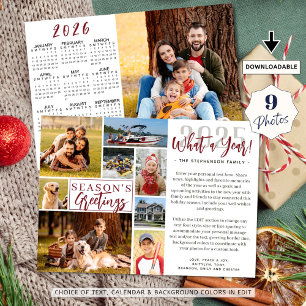 Cartes Pour Fêtes Annuelles 2024 What A Year 9 Photos Calendrier 2025