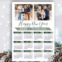 2025 Calendrier Moderne Sage Vert Minimaliste 2 Ph