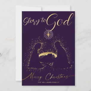 Cartes Pour Fêtes Annuelles 2025 Calendrier Nativité Manger Gloire à Dieu Scri