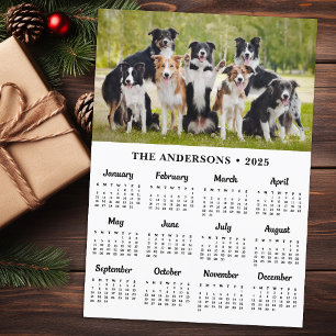 Cartes Pour Fêtes Annuelles 2025 Calendrier Personnalisé Chien de Chien de Chi