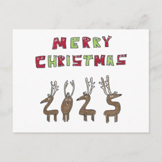 Cartes Pour Fêtes Annuelles 2025 Reindeer Humorous Merry Christmas Cartoon