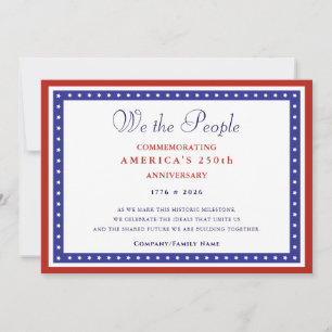 Cartes Pour Fêtes Annuelles 2026 Amérique 250 Constitution américaine formelle