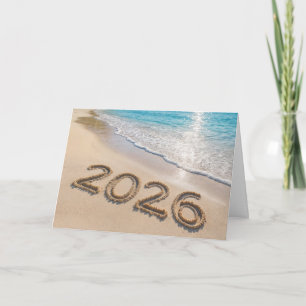 Cartes Pour Fêtes Annuelles 2026 Nouvel An Tropical Island Beach