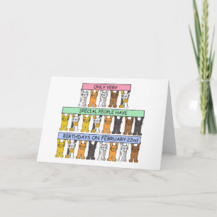 Cartes Pour Fêtes Annuelles 22 février Cartoon Cats